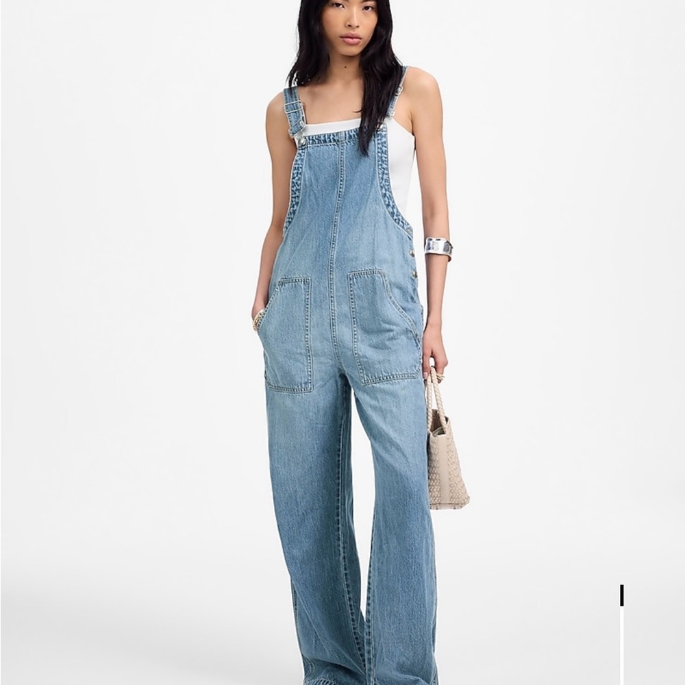 Madewell Light Blue Denim Overalls